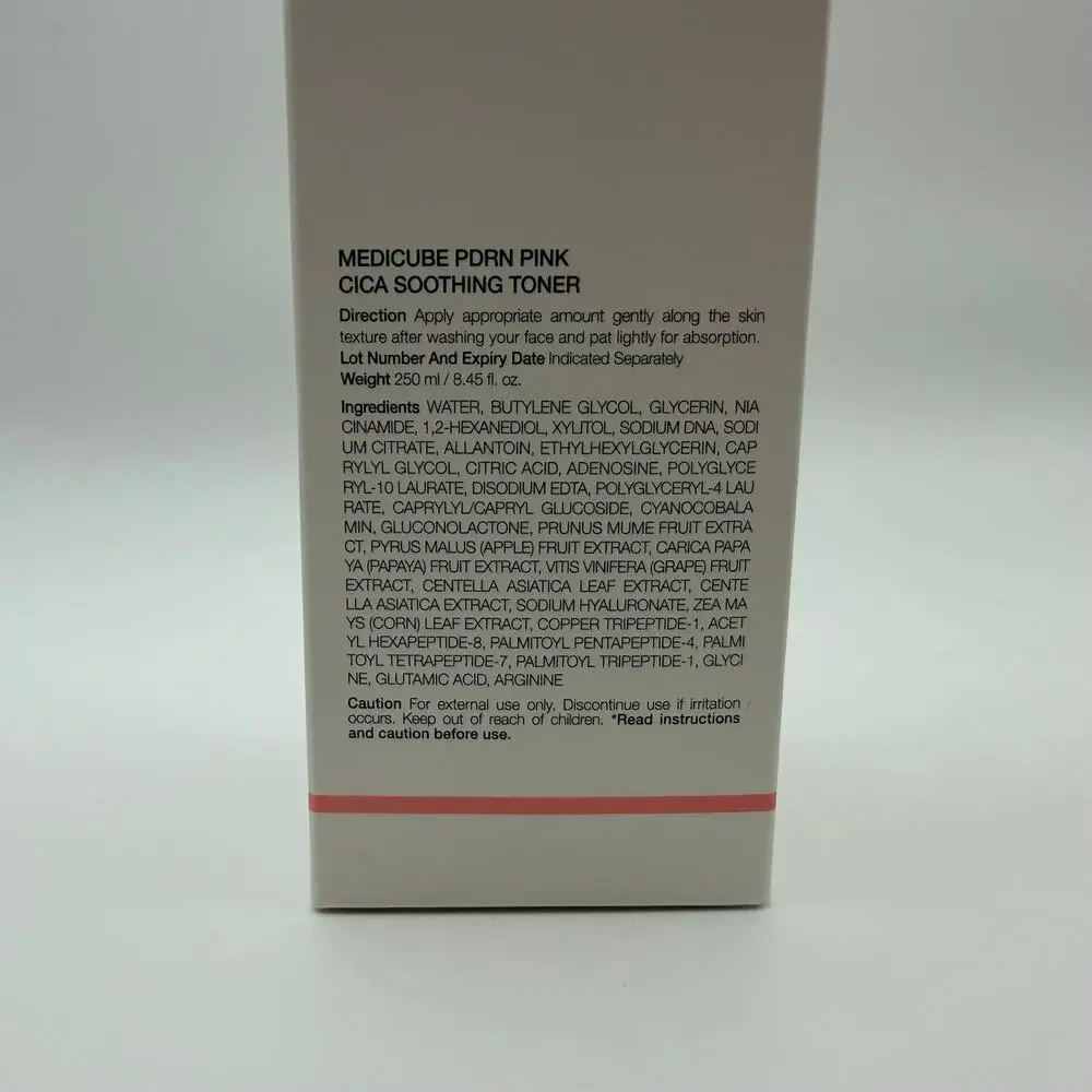 Medicube PDRN Pink Cica Soothing Toner 250mL / 8.45 oz NIB